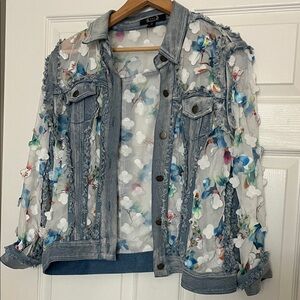 DENIM JACKET BY AZI size M , sexy and beautiful